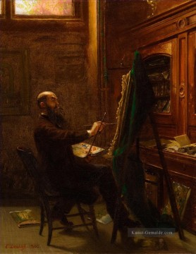 Emanuel Gottlieb Leutze Werke - Worthington Whittredge in seinem Tenth Street Studio Emanuel Leutze